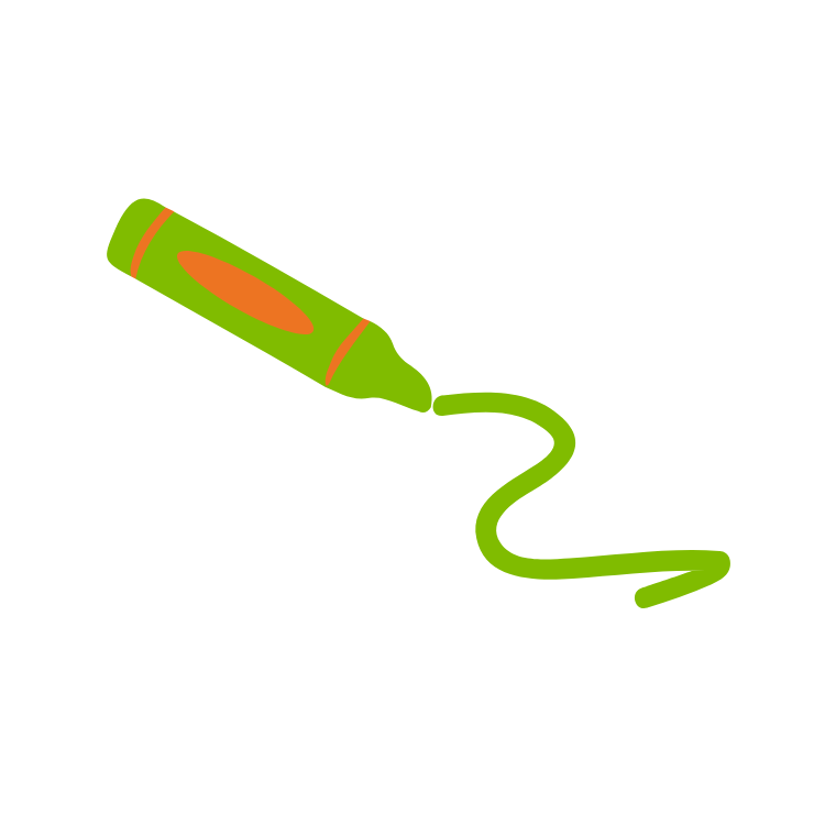 Green crayon graphic