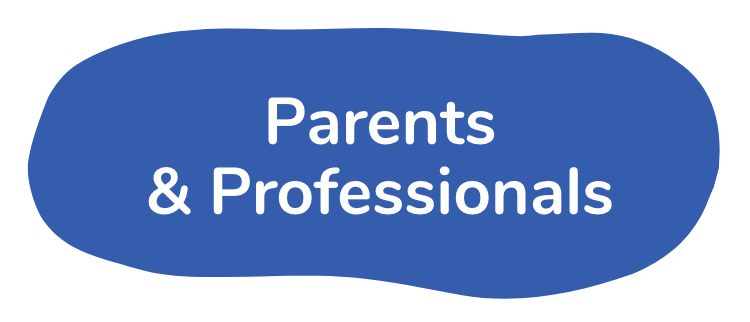 Parents & Professionals blue shape graphic